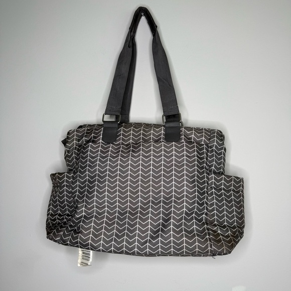 Banana Fish Stylish Gray Chevron Women's diaper Bag - Picture 9 of 12